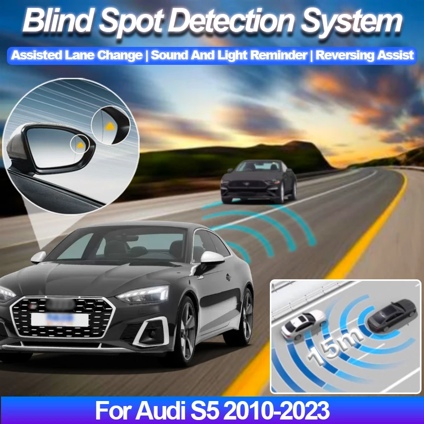 Blind Spot Monitoring for Audi S5 2010-2023 BSD BSA BSM Radar Detection System Microwave Sensor Assistant Driving Security