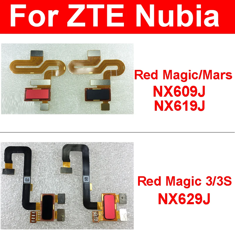 

Fingerprint Sensor Button Flex Cable For ZTE Nubia Red Magic NX609J Mars NX619J 3S 3 NX629J Home Key Touch ID Ribbon Replacement