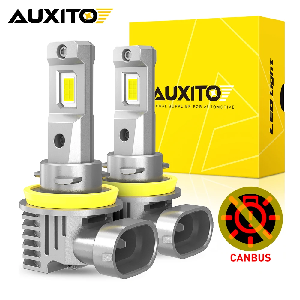 

AUXITO 2Pcs M6 H8 H11 LED Canbus Bulbs For Car Head Fog Light 6500K 3000K H9 H16JP CSP High Low Beam Super Bright Auto Lamps 12V