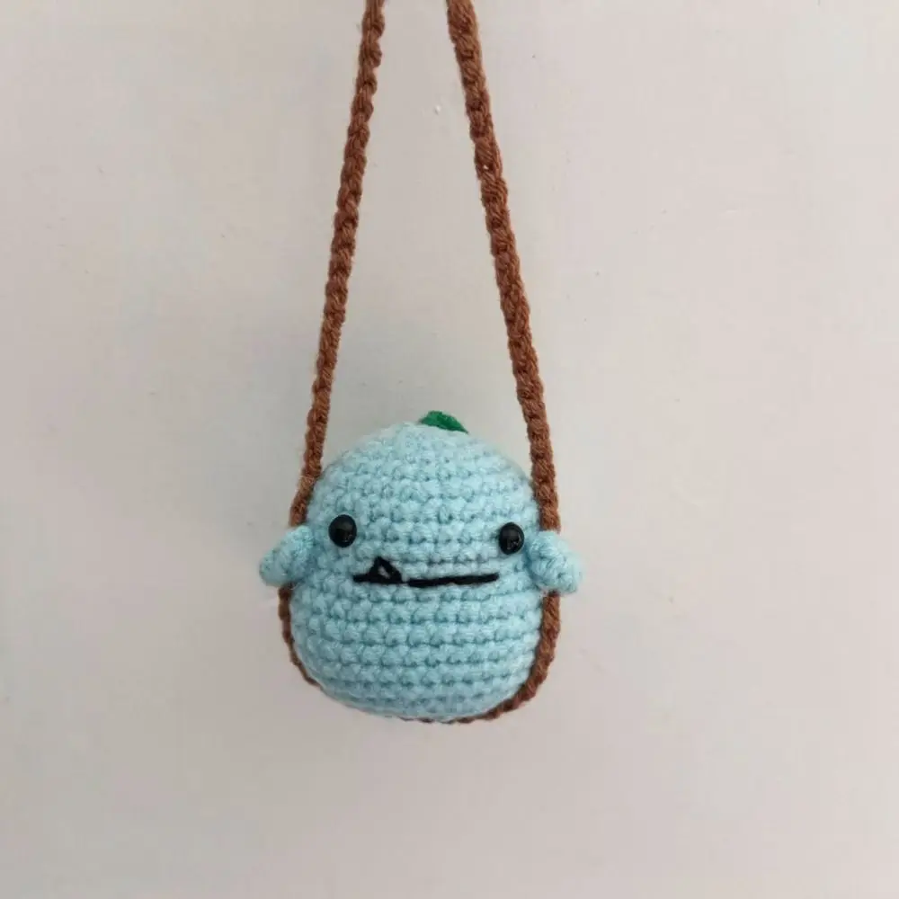 Handmade Mini Knitting Ornament Frog Penguin Duck Chick Knitted Hanging Decor Weaving Cute Animal Car Decoration Birthday Gift