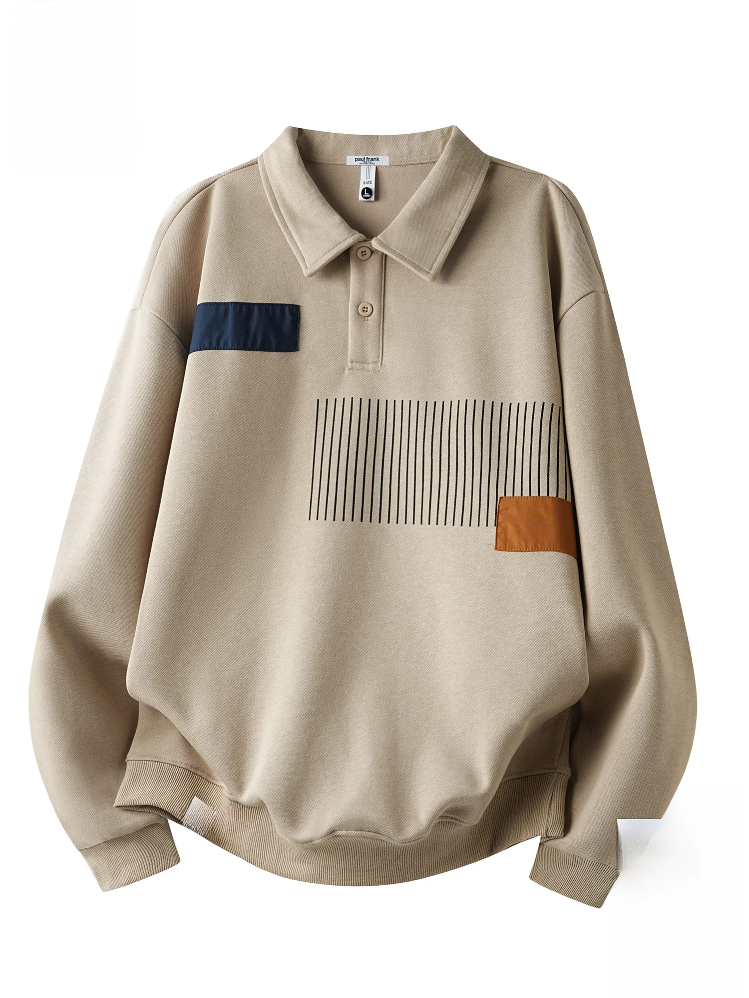 

PaulFrank Leisure Long Sve Collar Men's Sweatirt Spring New Loose Fit Monkey Face Design Polyester Cotton Blend Comfortable