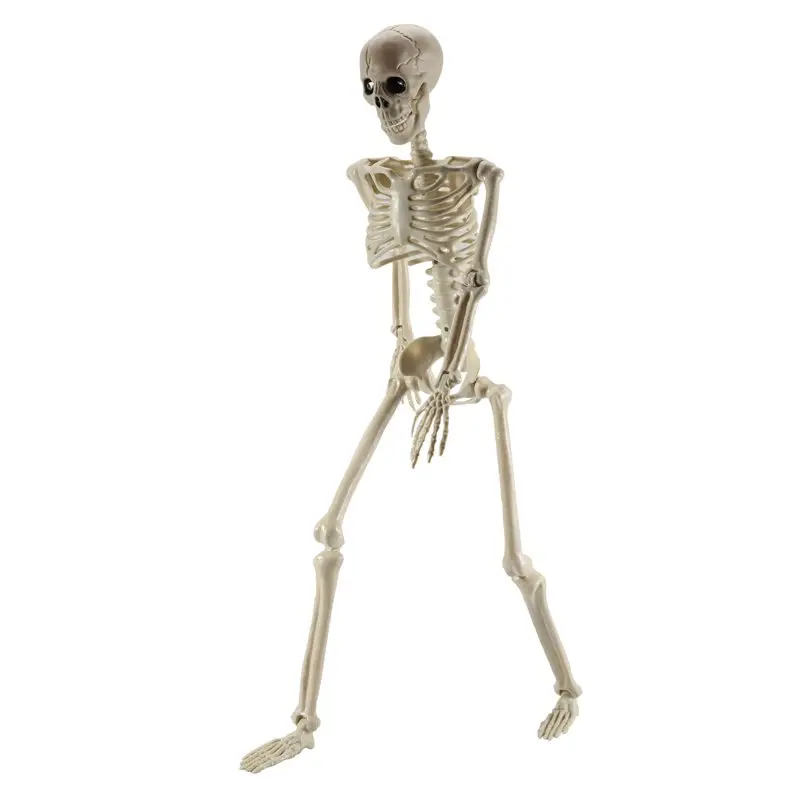 A04G-Halloween Skeleton Decoration, Posable Full Body Skeleton With Movable Joints, Spooky Prop For Yard, Garden, Lawn, Patio