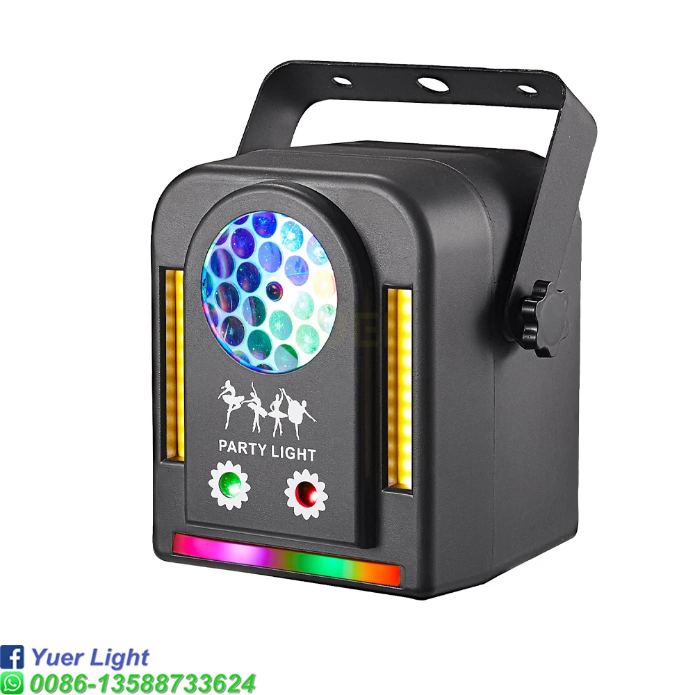 Imagem -05 - Yuer-compact Kaleidoscope Lens Luz de Palco Laser Piscando Leds 24w Novo Perfeito para Festas Eventos Boate Casamento Bar Festas