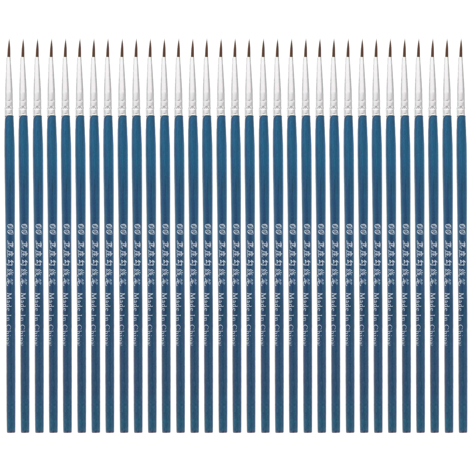 100 قطعة من فرش الطلاء التفصيلي، شعر نايلون، مقبض خشبي مرن مناسب لطلاء الأظافر بالألوان المائية والأكريليك الزيتي #5