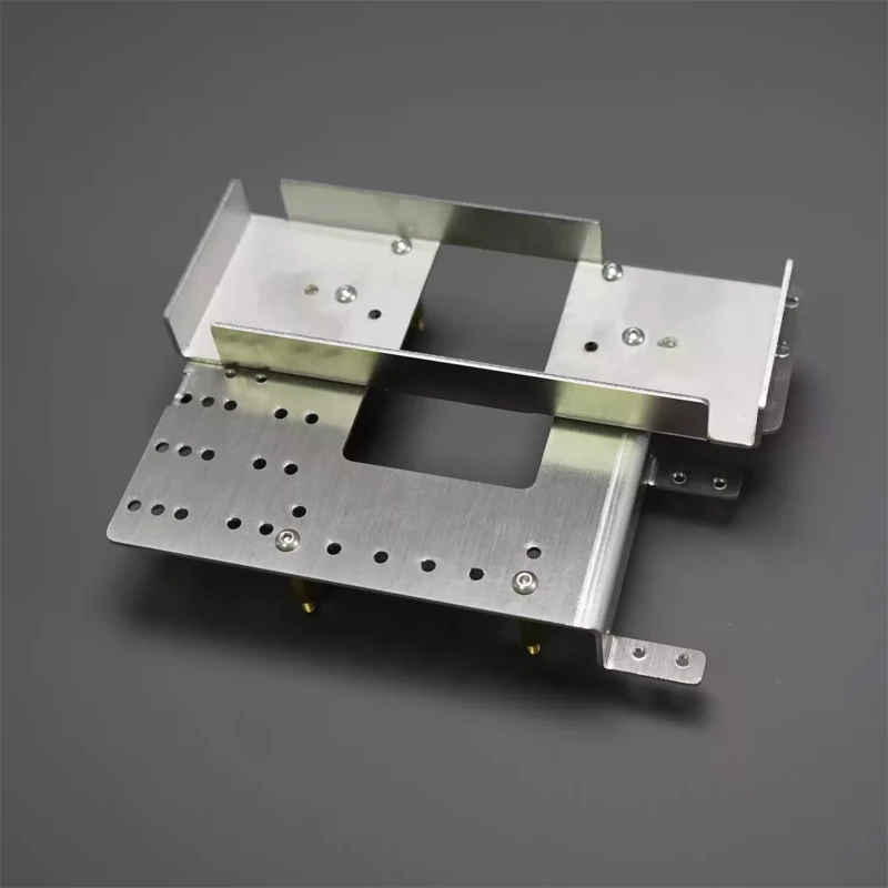 Metall-Batteriegehäuse aus Edelstahl, zweiter Stock, für 1/14 Tamiya RC-LKW-Anhänger, Kipper, für Scania, für Benz, für MAN, Auto-DIY-Teile – Detail 3