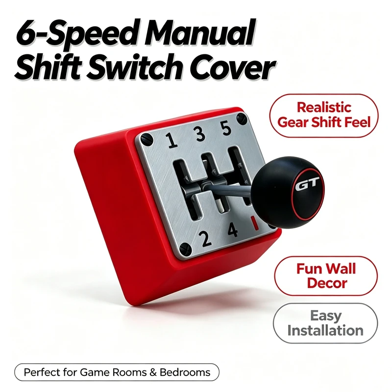 6 Speed Manual Gear Shift Wall Decorative Cover GTR Racing Gear Switch Panel Wall Ornament Car  Home Living Room Wall Decoration
