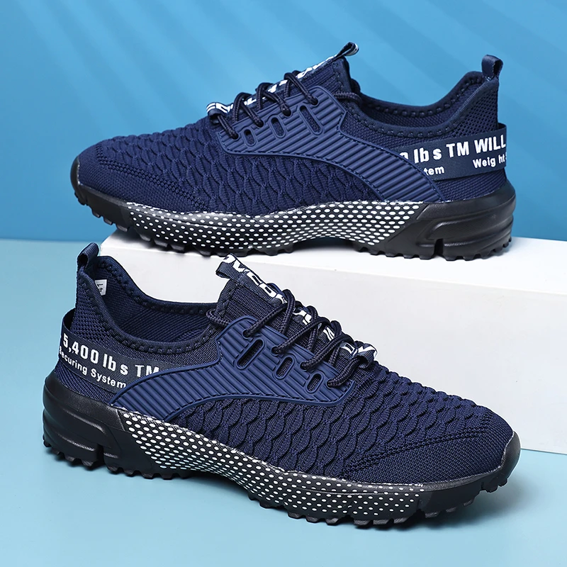 New Men Running Shoes Mesh Lightweight Breathable Casual Shoes Soft Sole Lace Up Athletic Jogging Sneakers Male Walking Footwear