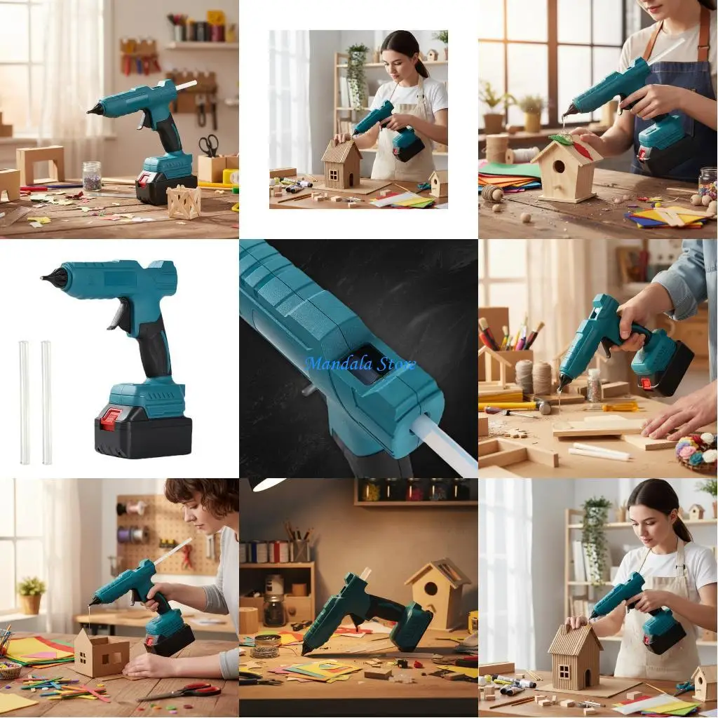 

U2JC Fast Heating Cordless Hot Glues Guns Battery Operated Hot Melting Glues Guns Set