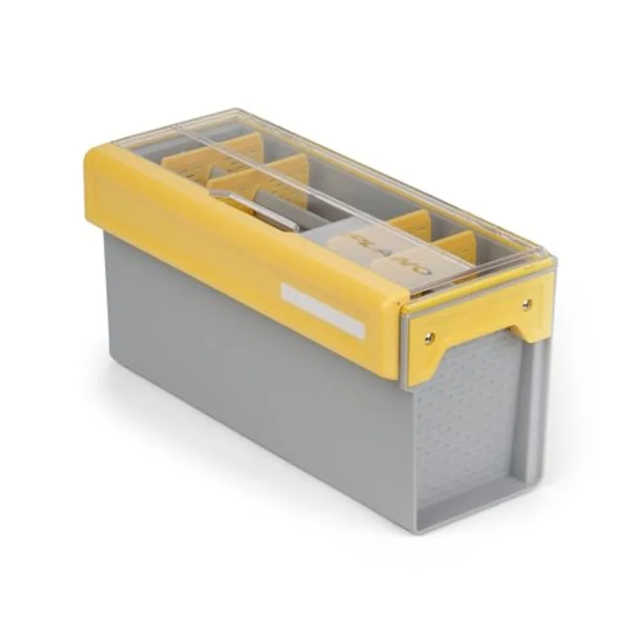 

Premium Spinnerbait Tackle Utility Box, Clear and Yellow, Rust-Resistant Storage, Waterproof Tackle Tray Organizer for Buzz Bait