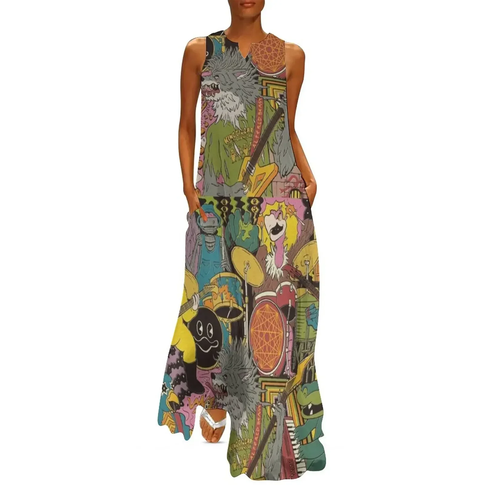 

King Gizzard And The Lizard Wizard Gang Long Dress sexy dress Beachwear woman dress