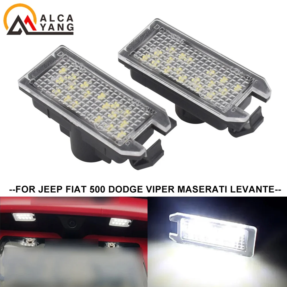 

2X Canbus 18 LED License Number Plate Light For 14-20 Jeep Grand Cherokee WK2 14-17 Compass Patriot 2015-2017 Dodge Viper 13-17