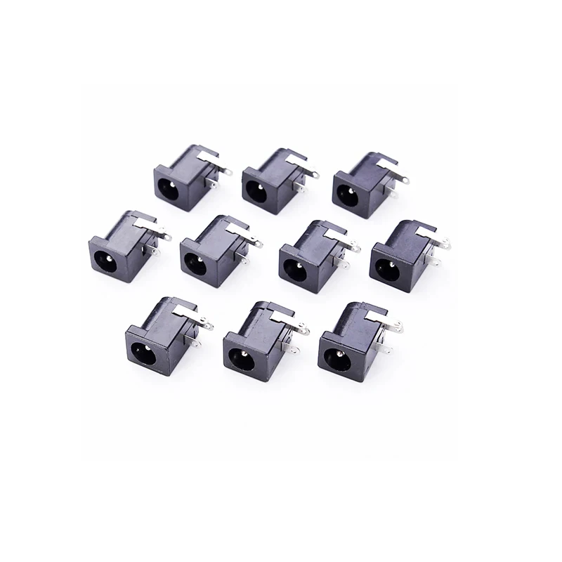 10PPcs/Lot DC-005 5.5 x 2.1/2.5MM Round The Needle Female DC Power Jack Plug Socket Connector DC005 PCB Mount