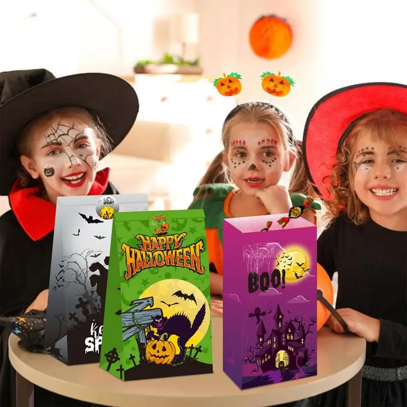 Halloween Goodie Bags For Kids 2024 Halloween Paper Goodie Treats Bag Safe And Odorless Treats Paper Bag For Chocolates Candy