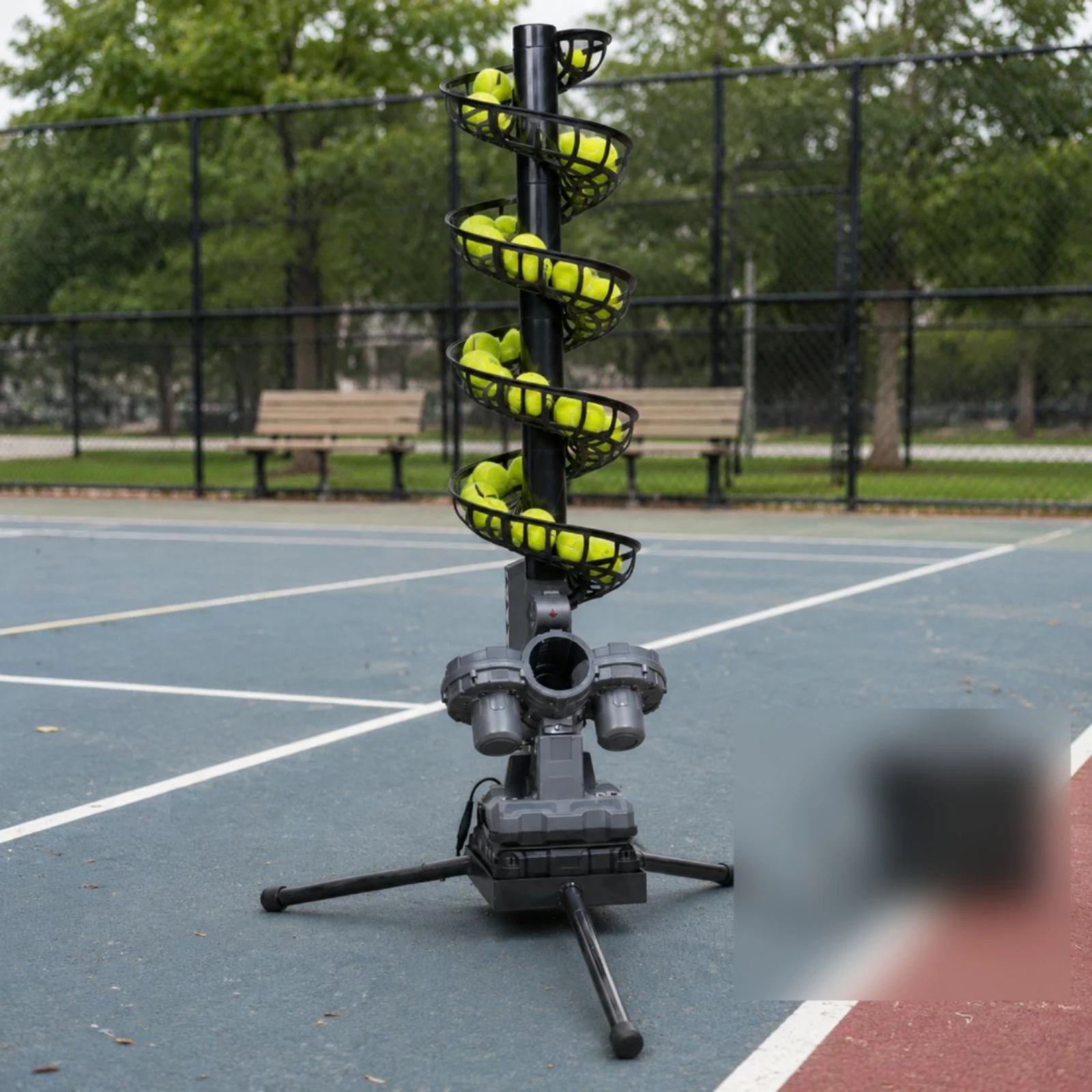 Tennis Ball Machine Multi-Angle Tennis Serving Machine Automatic Ball Launcher Tripod Base Sports Equipment Carrying Bag