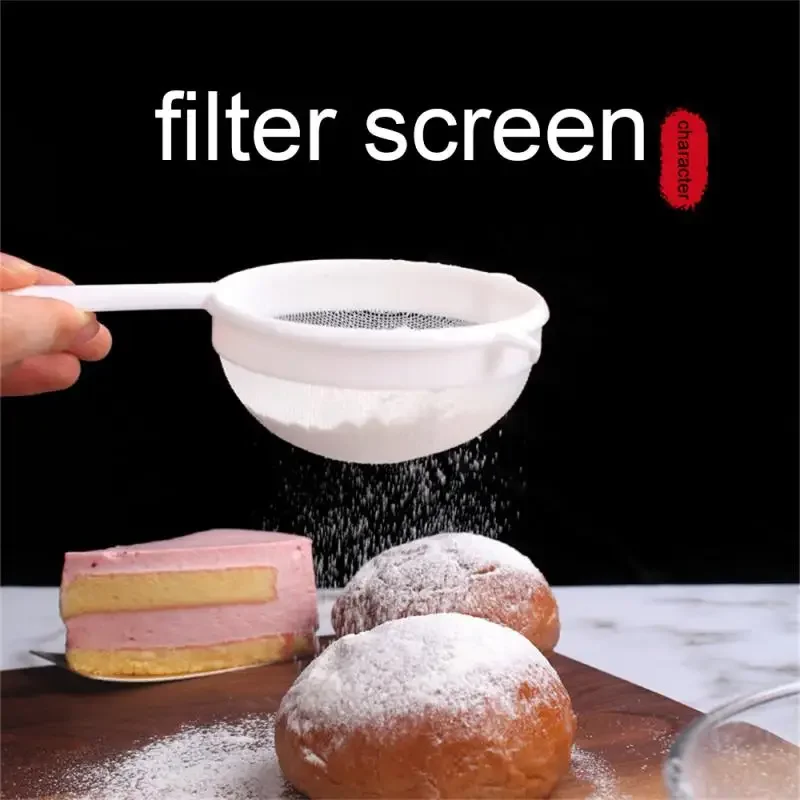 Kitchen Filter Screen Handheld Plastic Flour Soybean Milk Filter Reusable Fruit Milk Dreg Screening Strainer Kitchen Accessories