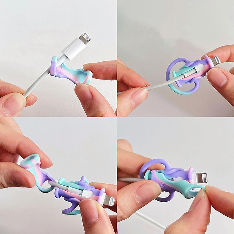 Liquid Silicone Data Cable Protector Anti-break Data Cable Winder Organizer Data Line Cord Protective Cover For Phone Cable