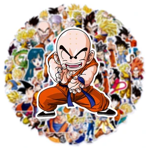 Klassiker Japan Anime Dragon Ball Child Child Aufkleber, Decals Spielzeug, DIY -Abziehbilder, Laptop, Wasserflasche, Telefon, cooler Cartoon, Sohn Goku -Klebstoff, 10 Stcs, 30 PCs, 50pcs 6 Hauptverkaufsmodell des Brautmutterkleides - №6