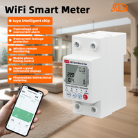 Tuya Smart WiFi Circuit Breaker Switch 63A Bi-Direction Measuring Earth Leakage Over Under Voltage Protector Energy Power Meter