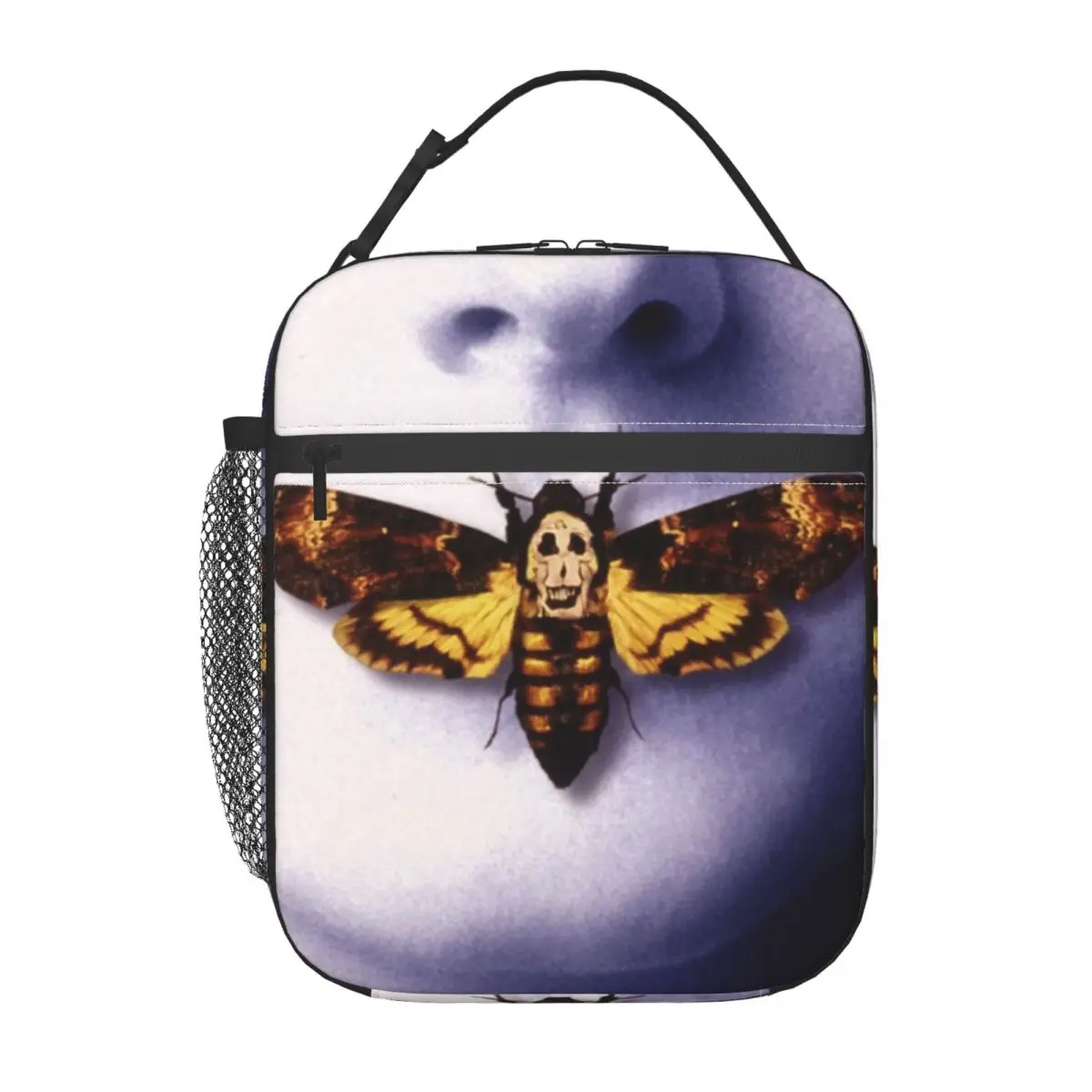 Custom Silence Of The Lambs Face Lunch Bag Men Women Warm Cooler Insulated Lunch Box for Kids School Children