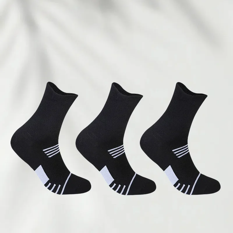 3 أزواج من جوارب الصالة الرياضية الخارجية للرجال، جودة عالية، مريحة وناعمة، مقاس كبير، طراز جديد