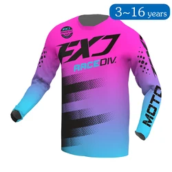 Children's off-road motorcycle jersey Motocross shirt Boys Girls 3 4 5 6 7 8 9 10 11 12 13 14 15 16 years old mx bmx Enduro Kid