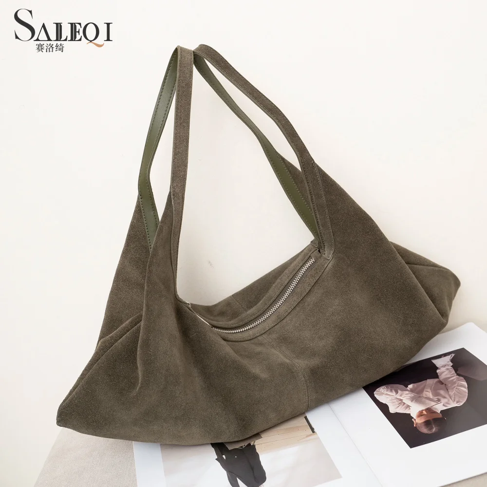 

Genuine Grade Leather Luxury Designer Cowhide Women's Shoudler Crossbody Bag Luxury Designer Suede Ladies Handbag for Woman New