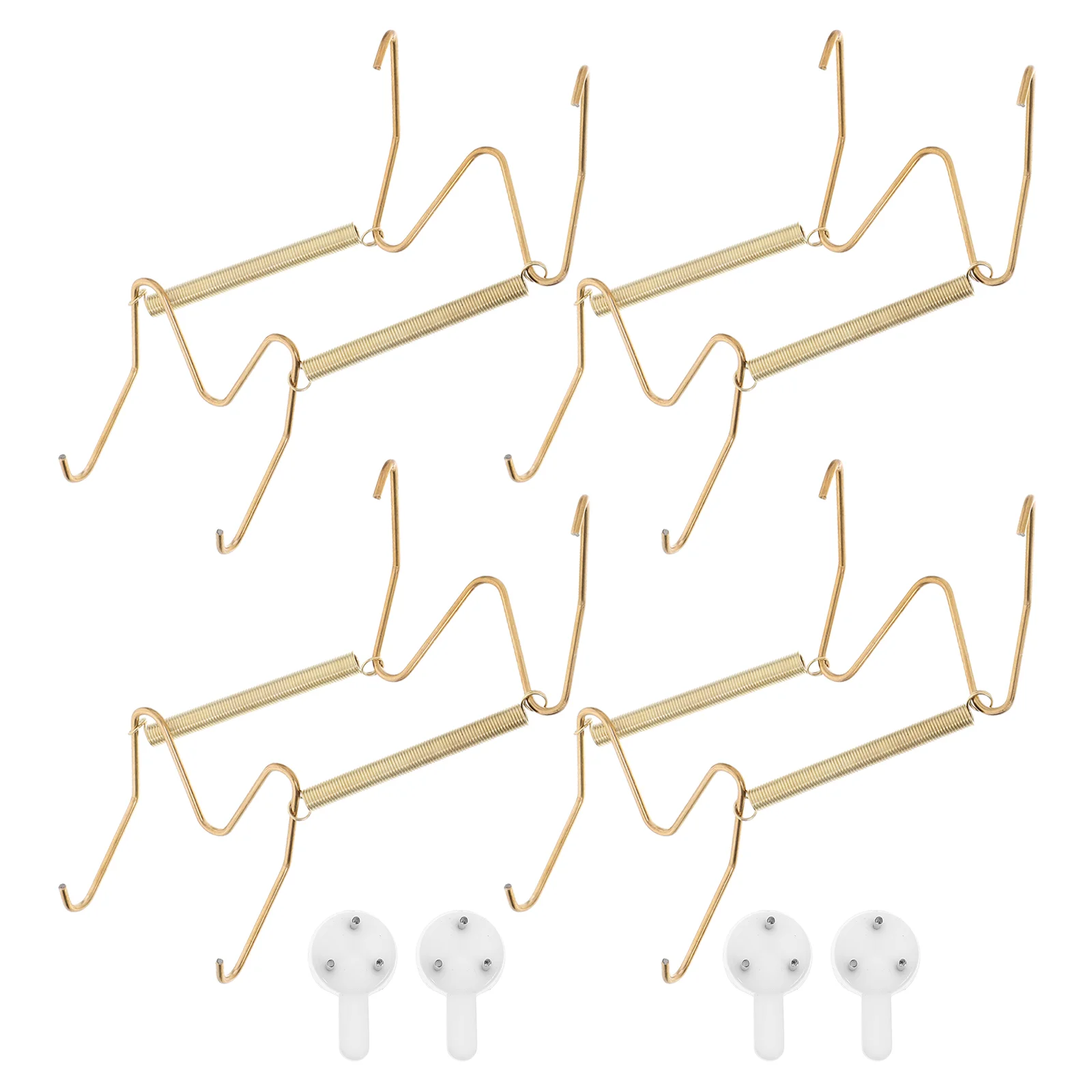 4 Pcs Hooks Metal Hanger for Plates Dishes Wall Decor Expandable 8 Inch Fits 7 to 9 Wall Hanger For Plate Inch Plates