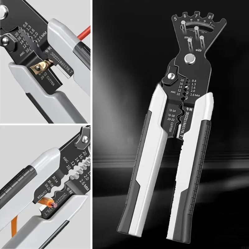 E21B Cable Crimping Tool Wire Stripper Automatic Cable Crimping Cutter Multipurpose