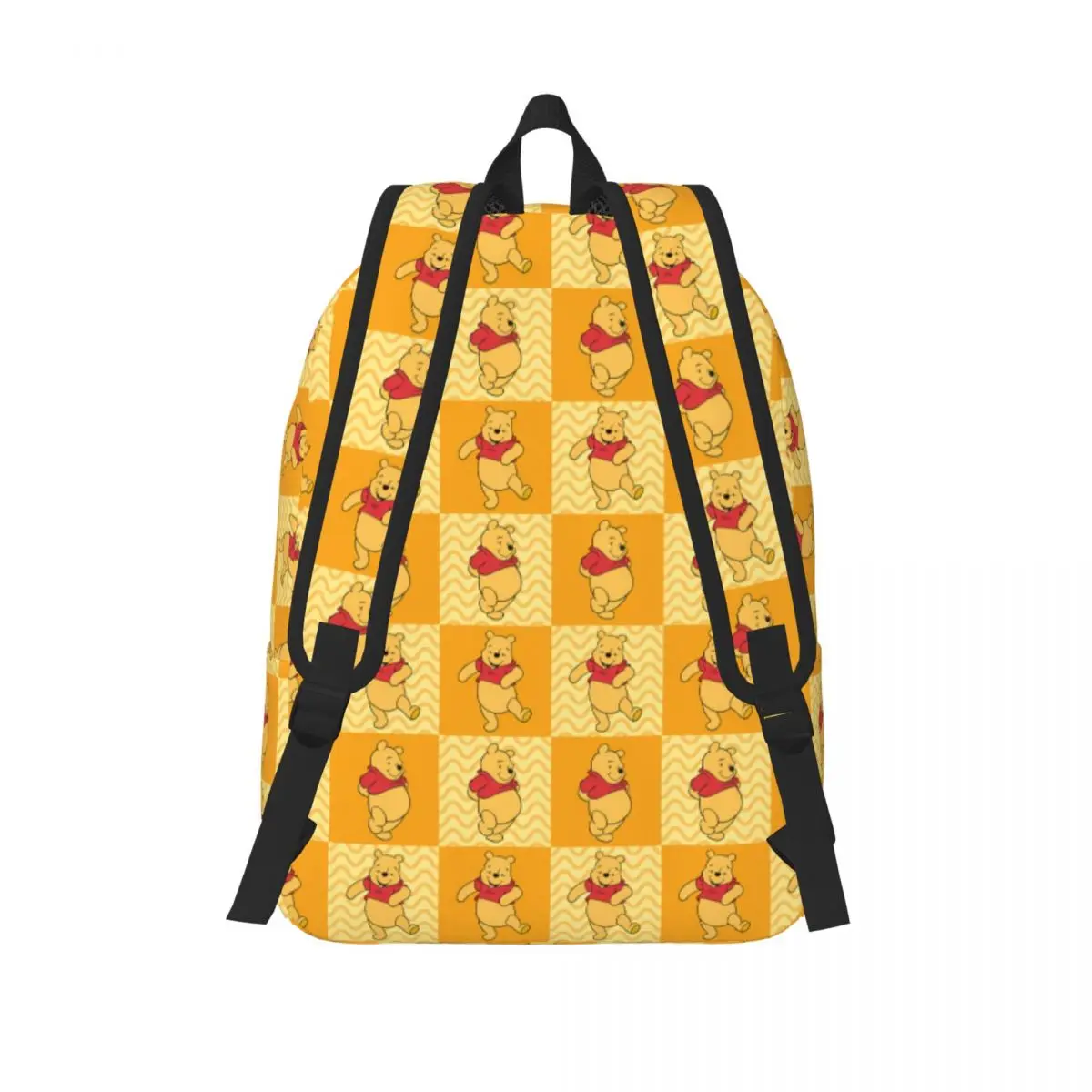 Custom 3D Printing Winnie Pooh Bear Collage Canvas Backpack for College School Travel Bags Women Men Bookbag Fits 15 Inch Laptop