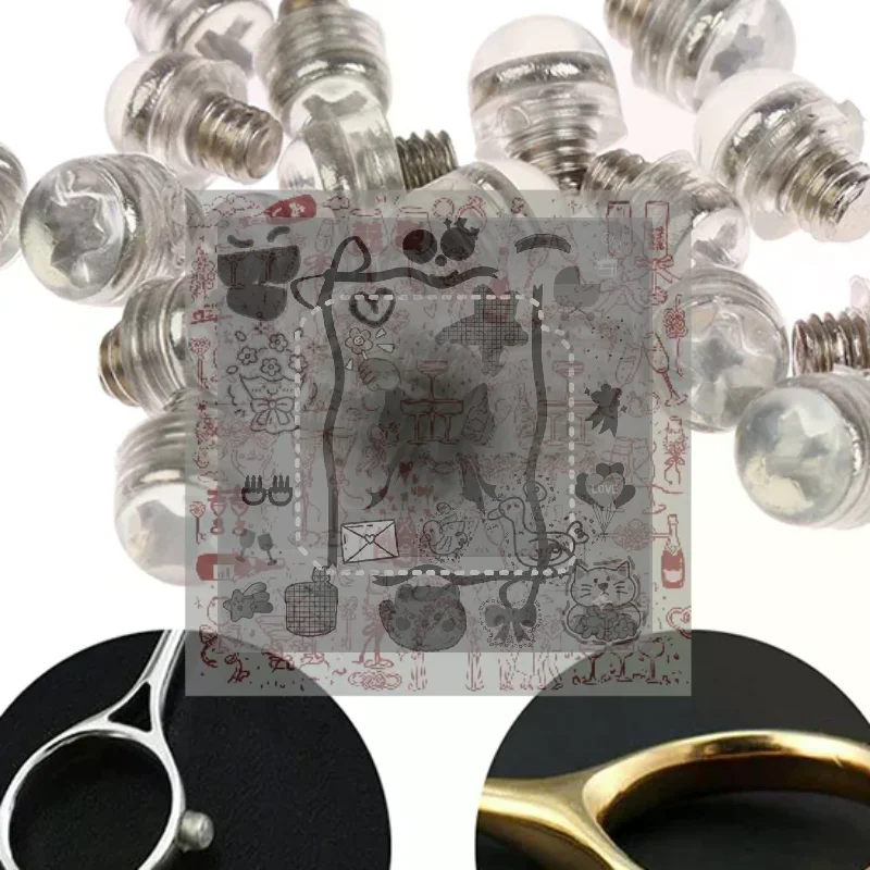 10Pcs Hair Scissors Rubber  Muffler Replacement Barber Styling Accessory