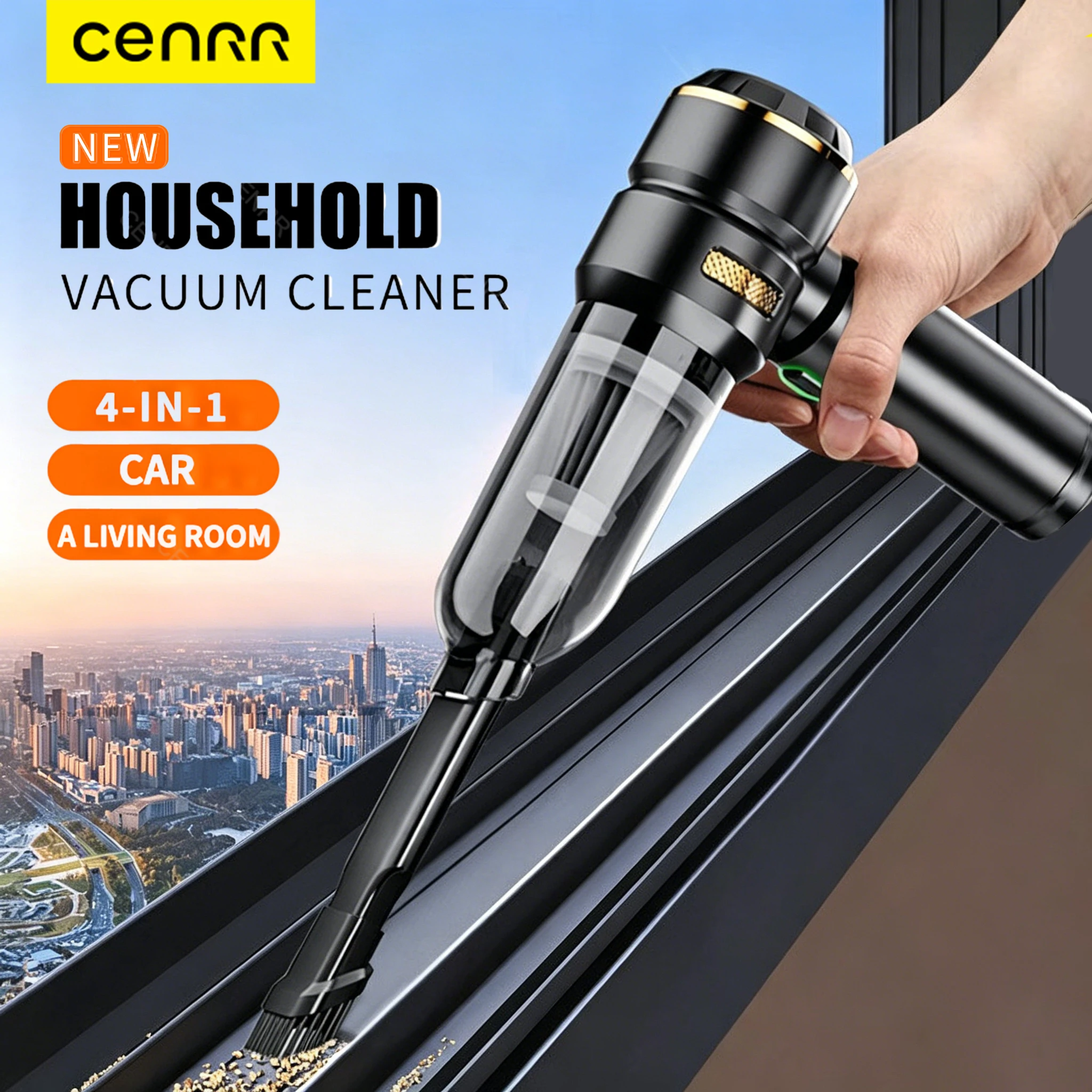CENRR NEW Portable Vacuum Cleaner Car Mini blower Multi Handheld Cleaning Machine with Light Powerful Wireless Vacuum Cleaner