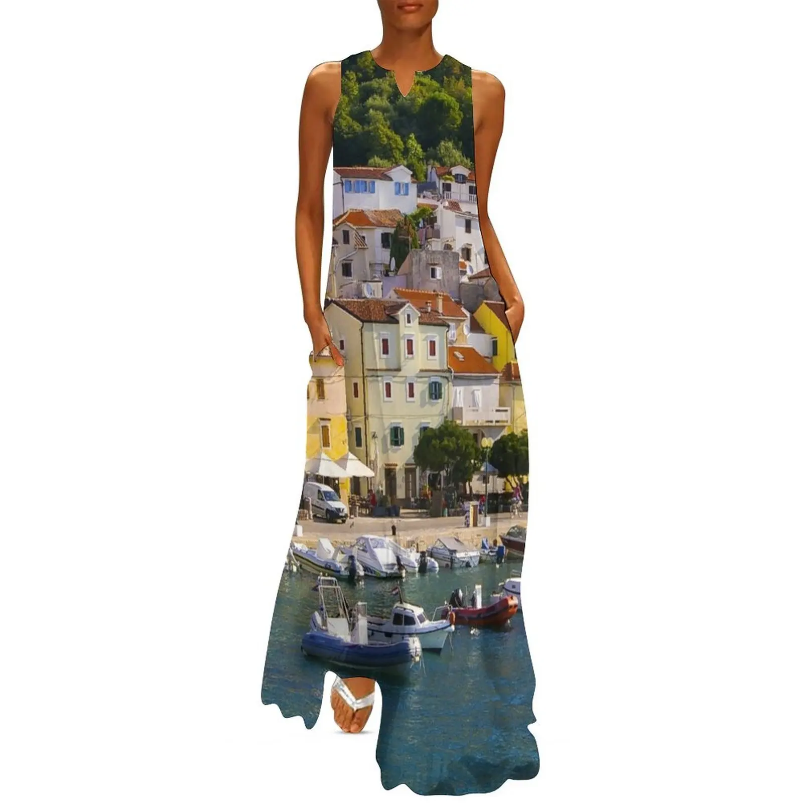 

Colorful houses by the sea Long Dress Evening dresses Party dresses