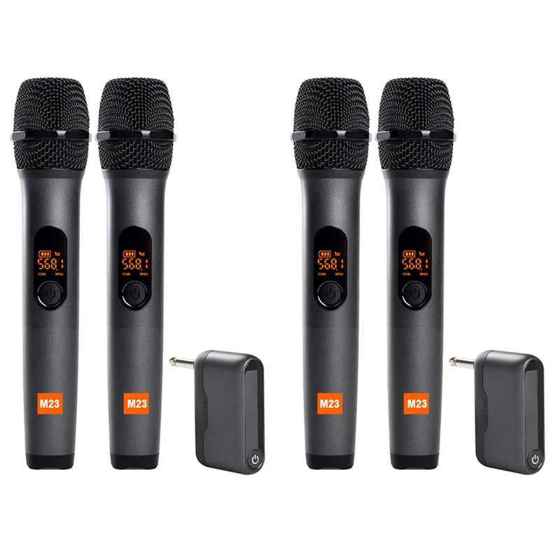 

2X Universal Microphone Home Karaoke Microphone USB Wireless Microphone Live Broadcast Radio Digital Display Microphone-Y47A