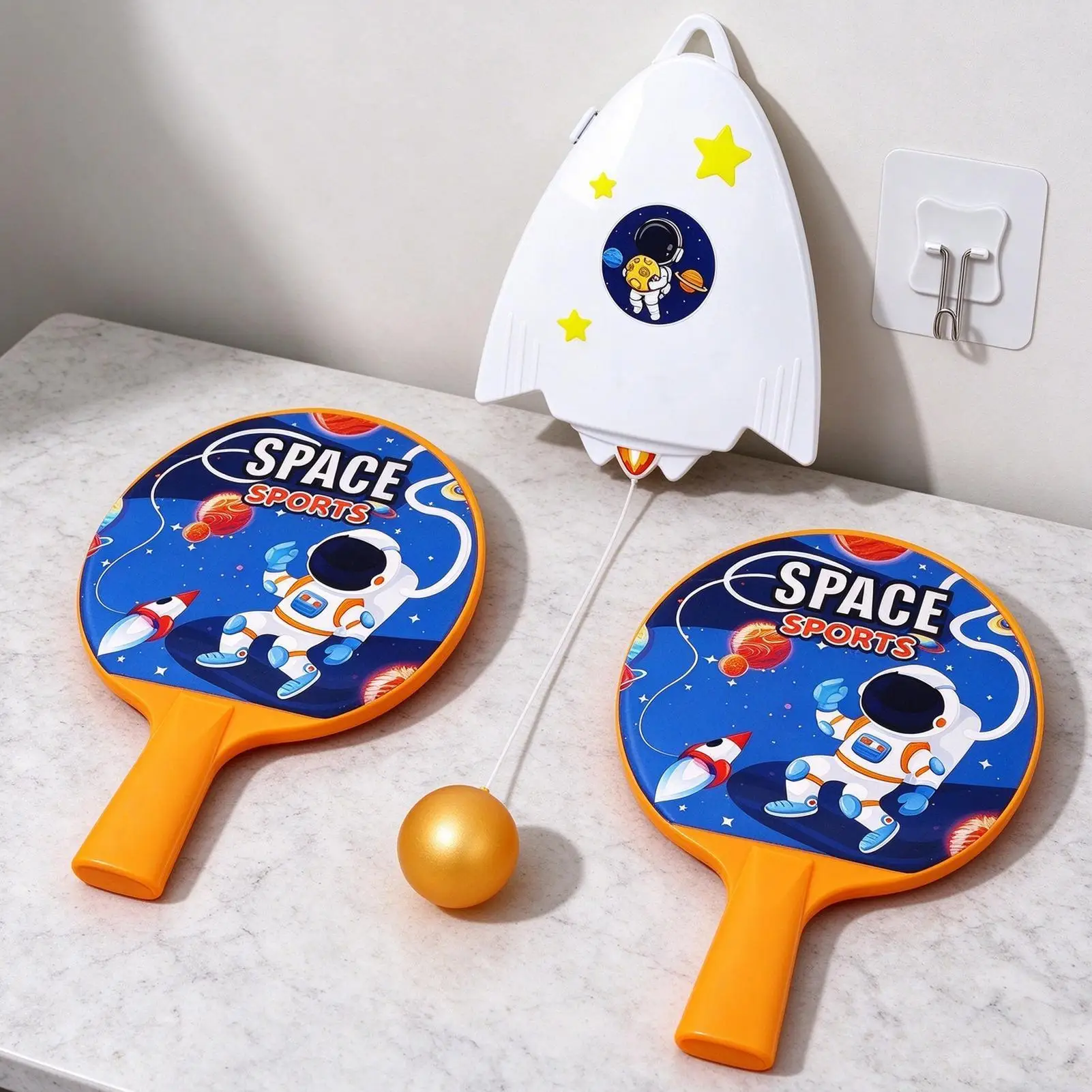 Kids Table Tennis Trainer Table Tennis Hangable Exercise Toy Parent-Child Pong Exerciser For Hand-Eye Coordination Parent-Child