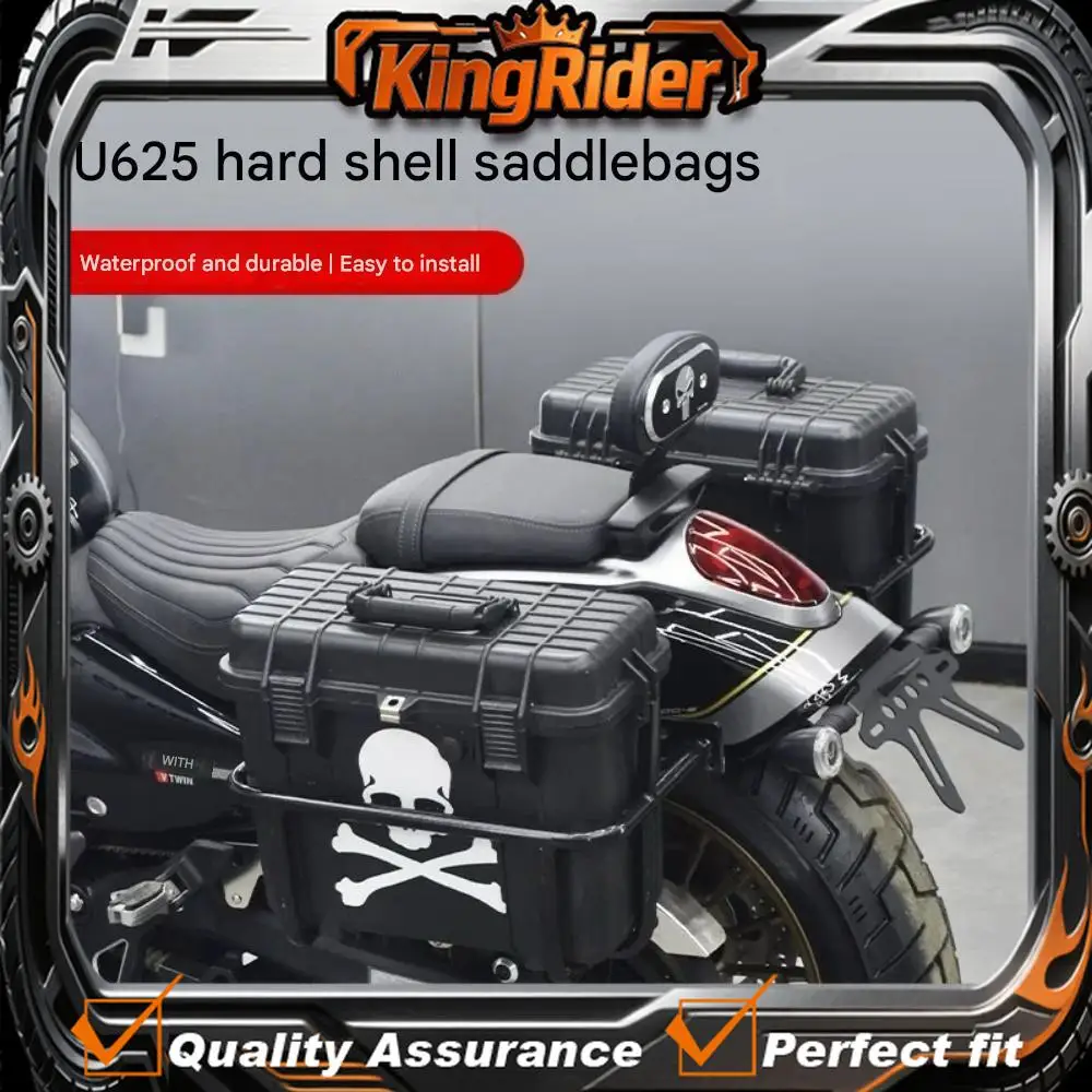 

For VOGE CU625 modified retro DS style side box waterproof storage box on both sides of the rear trunk bracket accessories