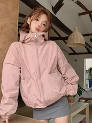 Summer 2024 New Design Outdoor Hooded Short Length Sun Protection Casual Style Jacket Women's Loose Fit Zipper Closure ...