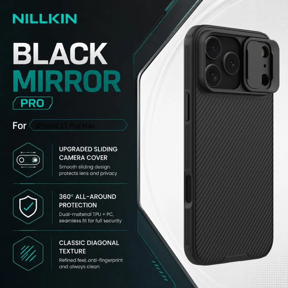 NILLKIN Case For iPhone 17 Pro Max Air 16 14 13 12 Plus Airbag Bumper TPU Frame Camera Protection CA4004