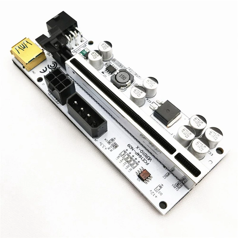 VER010-X Pcie Riser Pci-E X1 do Pcie X16 Przedłużacz karty graficznej 6Pin Riser