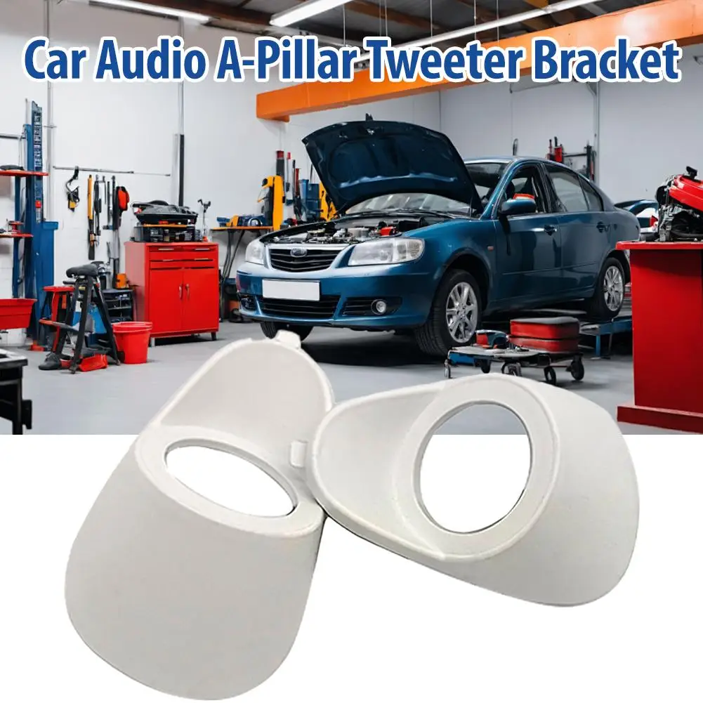 2.5 Inch Car Audio A Pillar Tweeter Speaker Mould 2-way Mount Bracket Spacer Adapter White Plastic ﻿