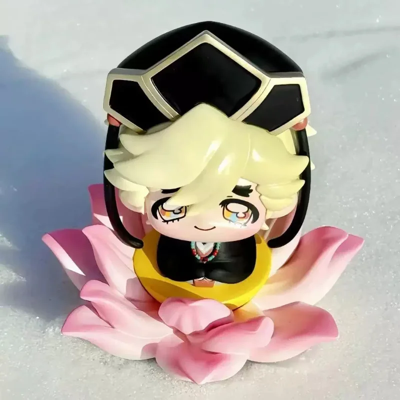 Demon Slayer Douma Q Version Figure Lotus Sitting Pose Anime Figurine Car Ornament PC Case Decor Noodle Press Model Toy Gift - view 2