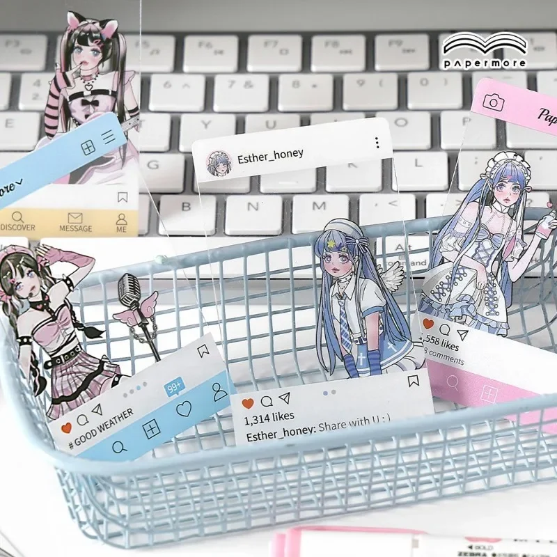 

6pcs/set Retro Y2K Korean Kpop Photocard Transparent Creative Design Photo Card Sweet Fashion Photocard Student Supplies