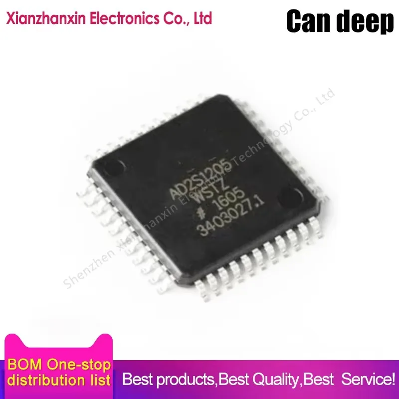 1PCS/LOT  AD2S1205WSTZ AD2S1205 LQFP-44 12-bit R/D converter with built-in reference oscillator chip in stock