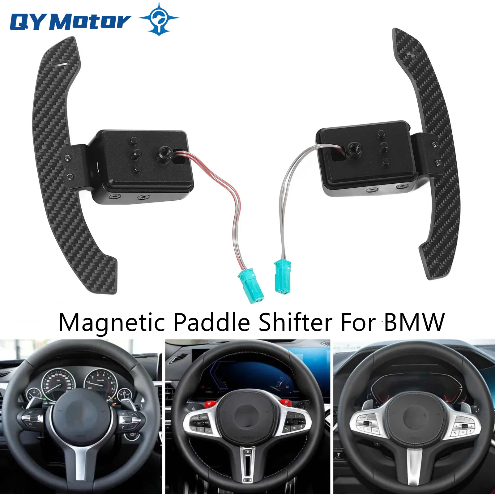 Steering Wheel Shift Paddle Magnetic Carbon Fiber Paddle Shifter Extensions For BMW 1 2 3 4 Series F80 F22 F44 F30 G20 G30 G80