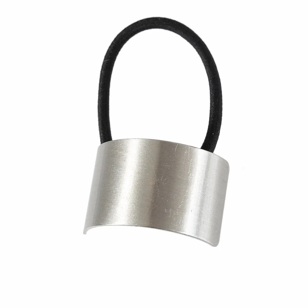 

Набор из 4 полированных резинок для волос из сплава, эластичные резинки для хвоста для женщин и девочек, стильный модный аксессуар, привлекающий внимание