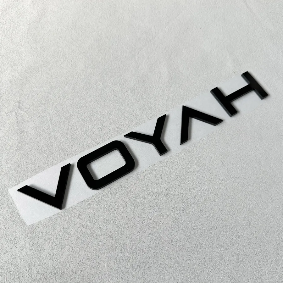 For VOYAH Dream / FREE /Taishan Glossy Black ABS Car Hood Front Bonnet Grill Badge Rear Trunk Quarrto Emblem Stickers