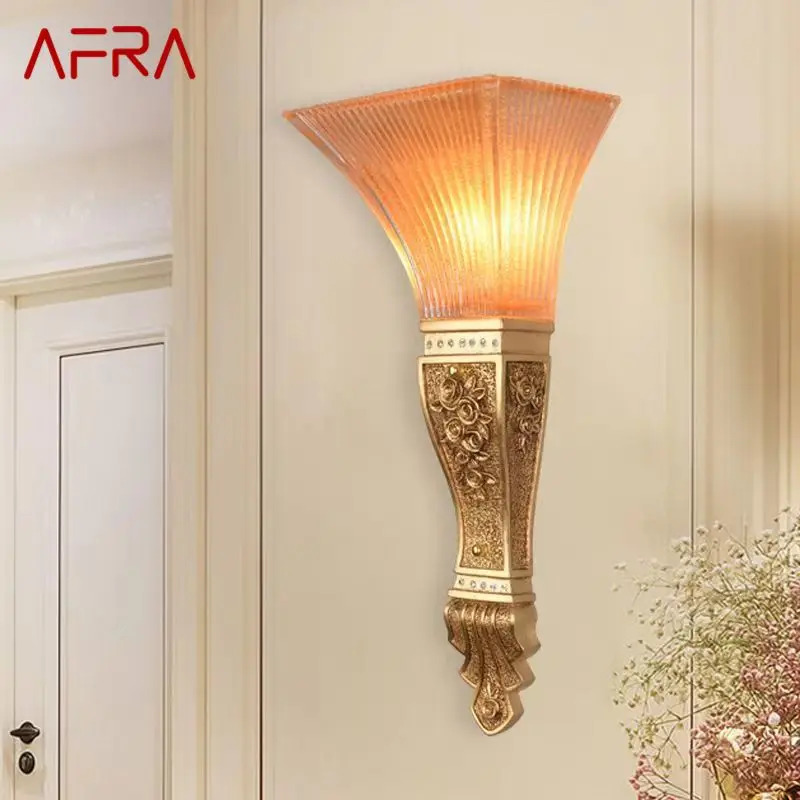 AFRA Modern Interior Wall Lamp LED Creative Glass Roman Column Sconce Lights for Home Living Room Bedroom Decor