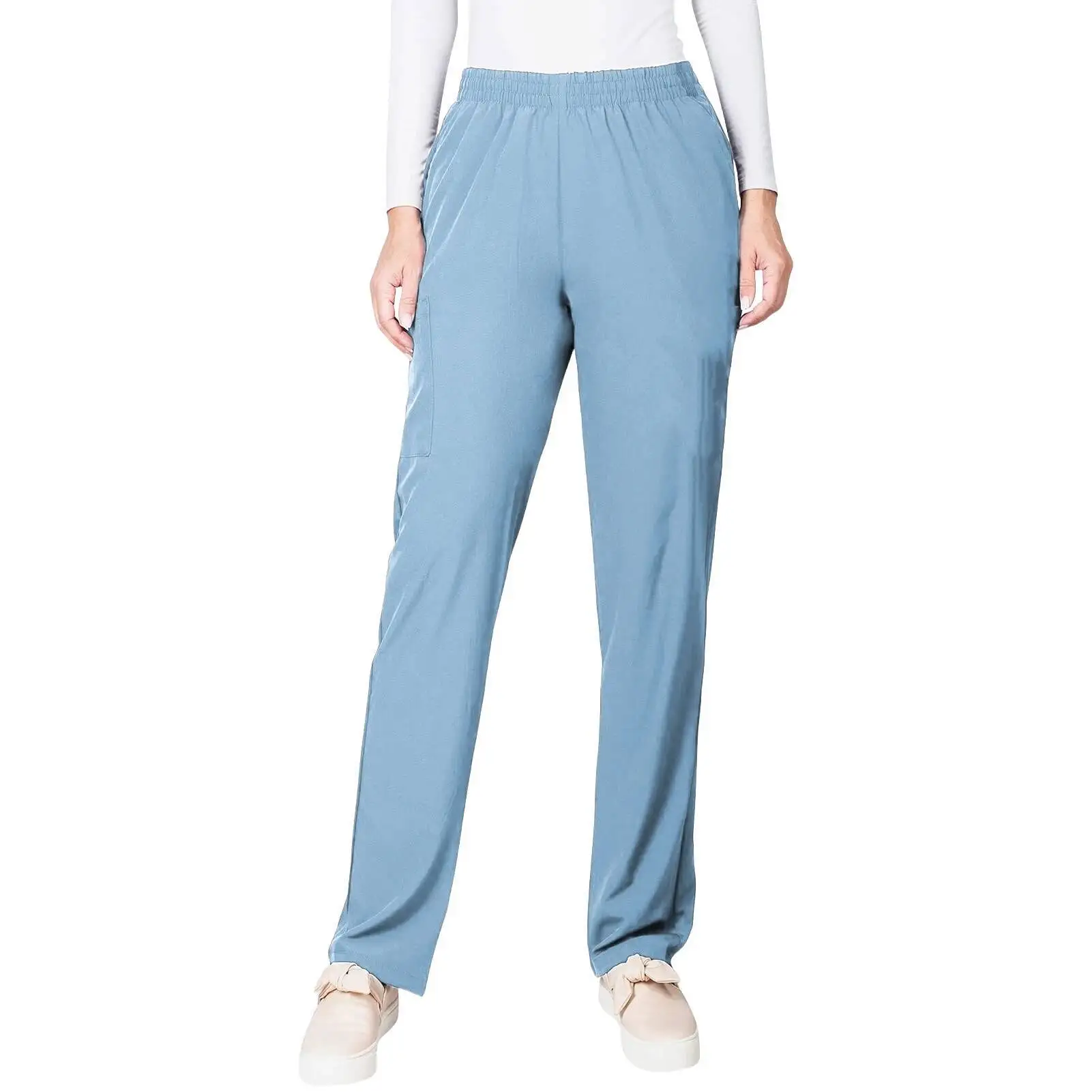 Pantalon d'infirmière ample pour femmes, pour toutes les saisons, travail médical, rose, bleu, médecin, blanc, grande taille, bas élastique