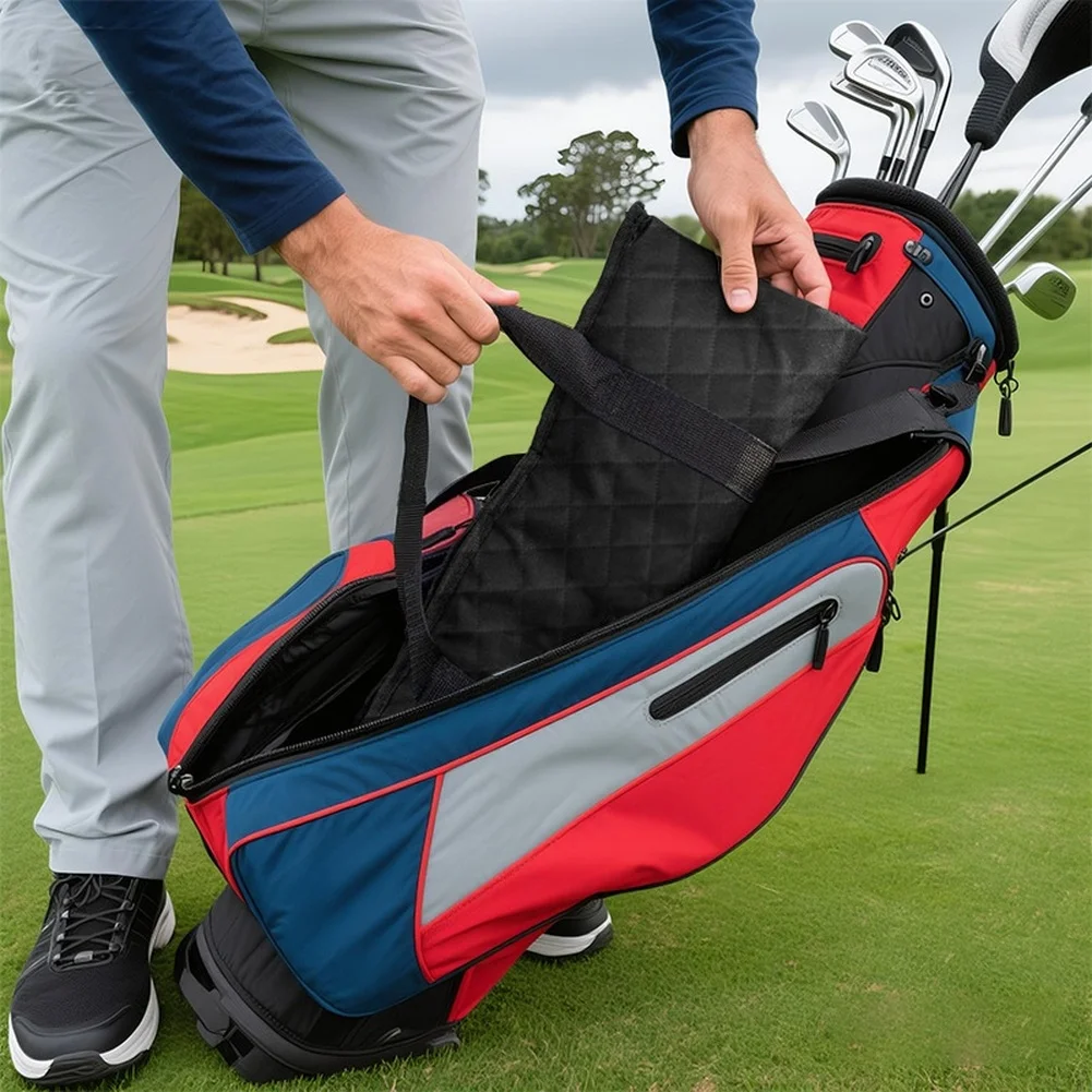 Portable Cooler Bag Insulated for Wine Beer Cans Drinks Outdoor Golf Picnic Car Trip 46x21x5cm Oxford Fabric Lightweight