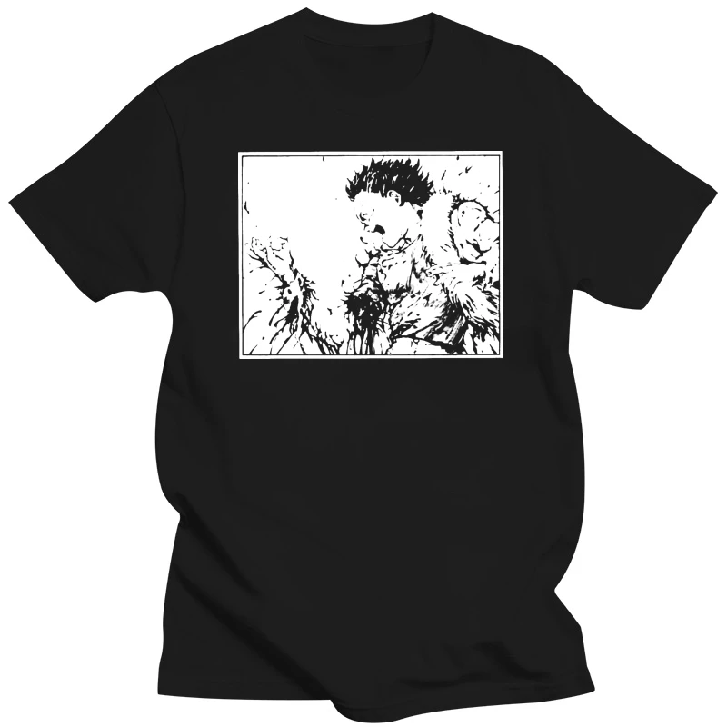 Men's Akira Tetsuo Losing Arm T Shirts Manga Kaneda Japanese Anime Neo Tokyo short sleeve Cotton Tees Gift Idea T-Shirts