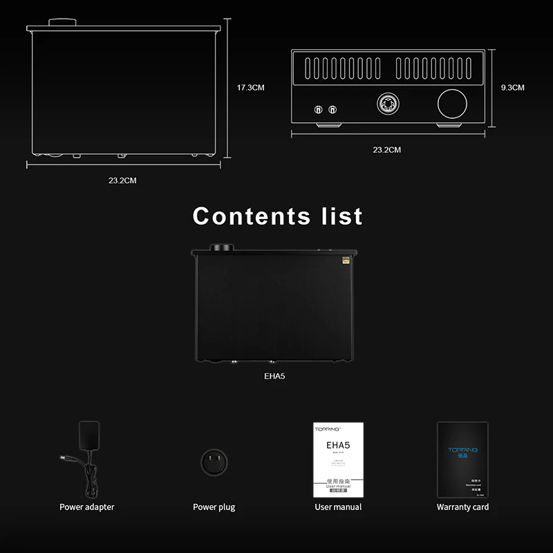 TOPPING EHA5 정전기 헤드폰 앰프 파트너, 정전기 헤드폰 Hifi 음악 AMP